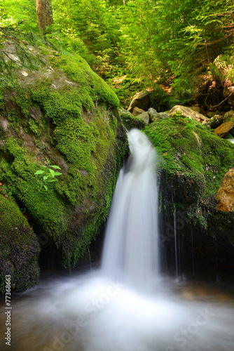 Waterfall in the national park Sumava-Czech Republic