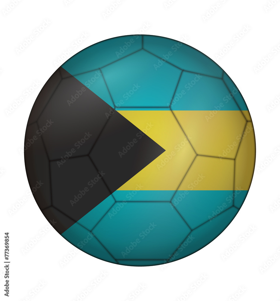 soccer ball flag of Bahamas