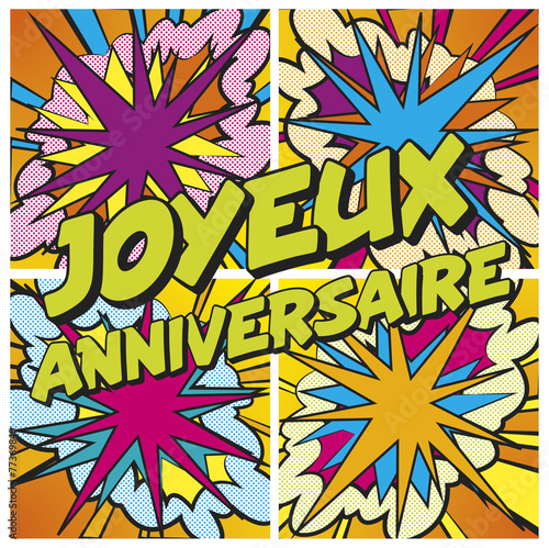 Joyeux anniversaire carte anniversaire recto 1