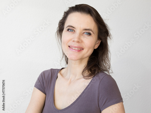 Woman with attractive smile looking into camera