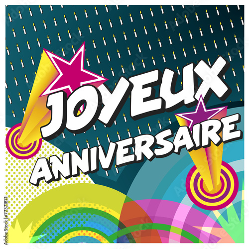 Joyeux anniversaire carte anniversaire recto 7