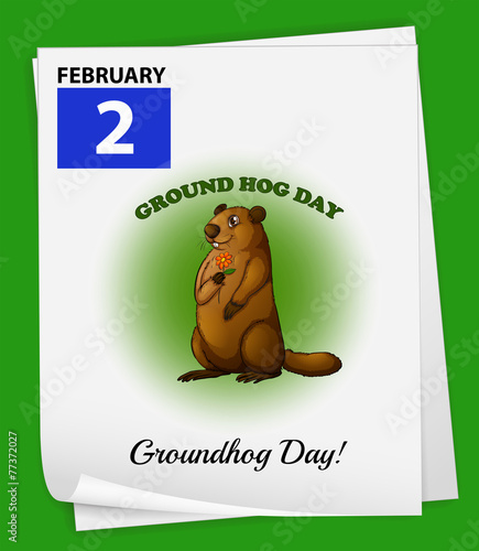 A poster showing the 2nd of February