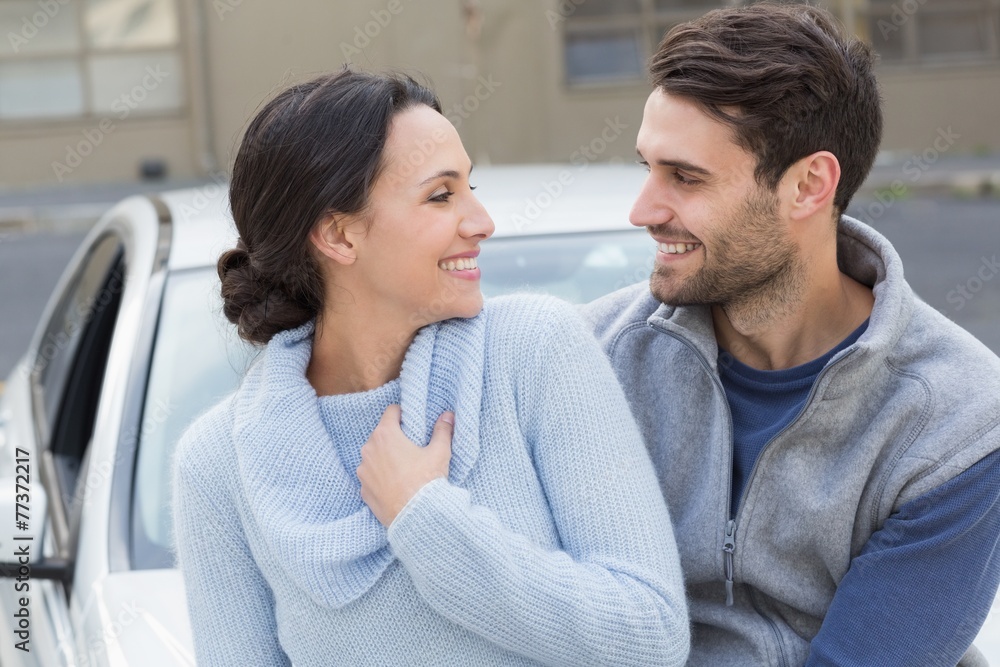 Young couple smiling at each other Young couple smiling at each other