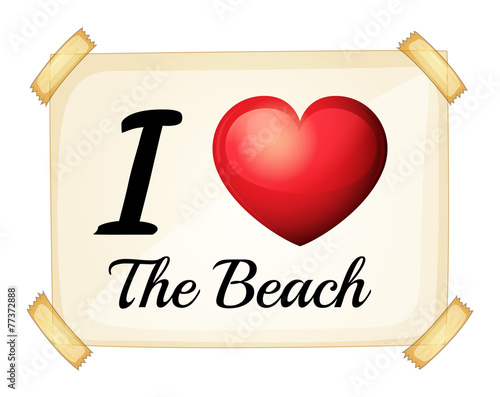 A poster showing the love of the beach