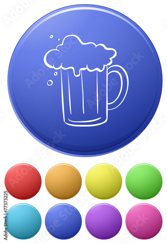 A big circle with an image of a beer