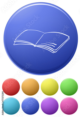 A big circle with an image of a book