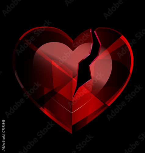 broken heart-crystal