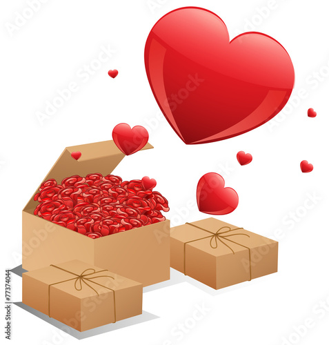 Boxes of roses