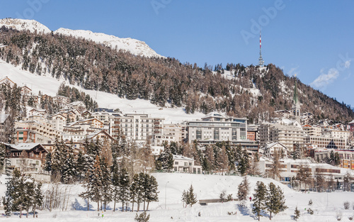 St. Moritz, Dorf, Alpen, Wintersportort, Wintersport, Schweiz
