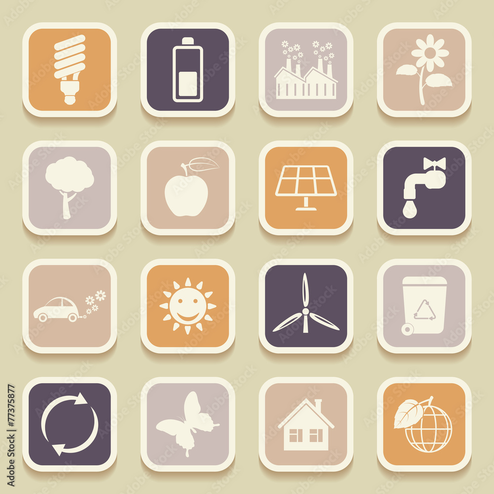 Ecology universal icons for web and mobile applications. Vector Ecology universal icons for web and mobile applications. Vector