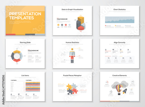 Creative infographics presentation templates and brochures