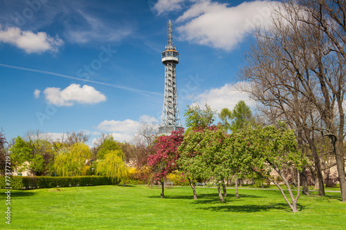 Photography Famous lookout tower on the Petrin Hill in Prague