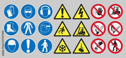 Fotografia Work safety signs