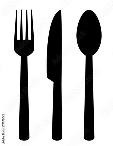 set of isolated cutlery icons