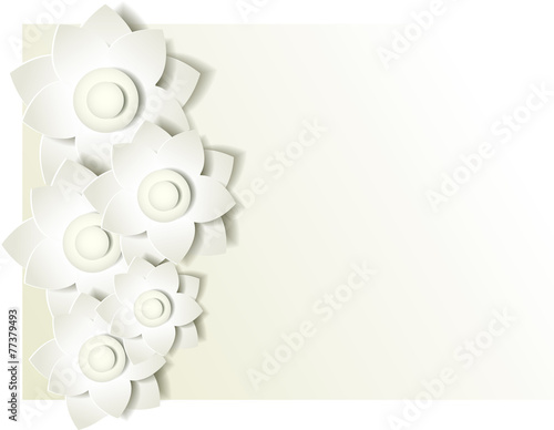 Spring paper cutout design on light background
