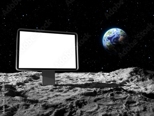 billboard on moon surface