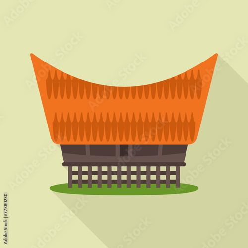 Indonesian traditional house icon