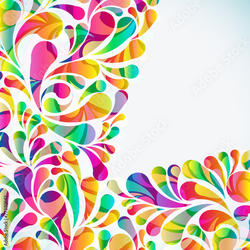 Abstract colorful arc-drop background.