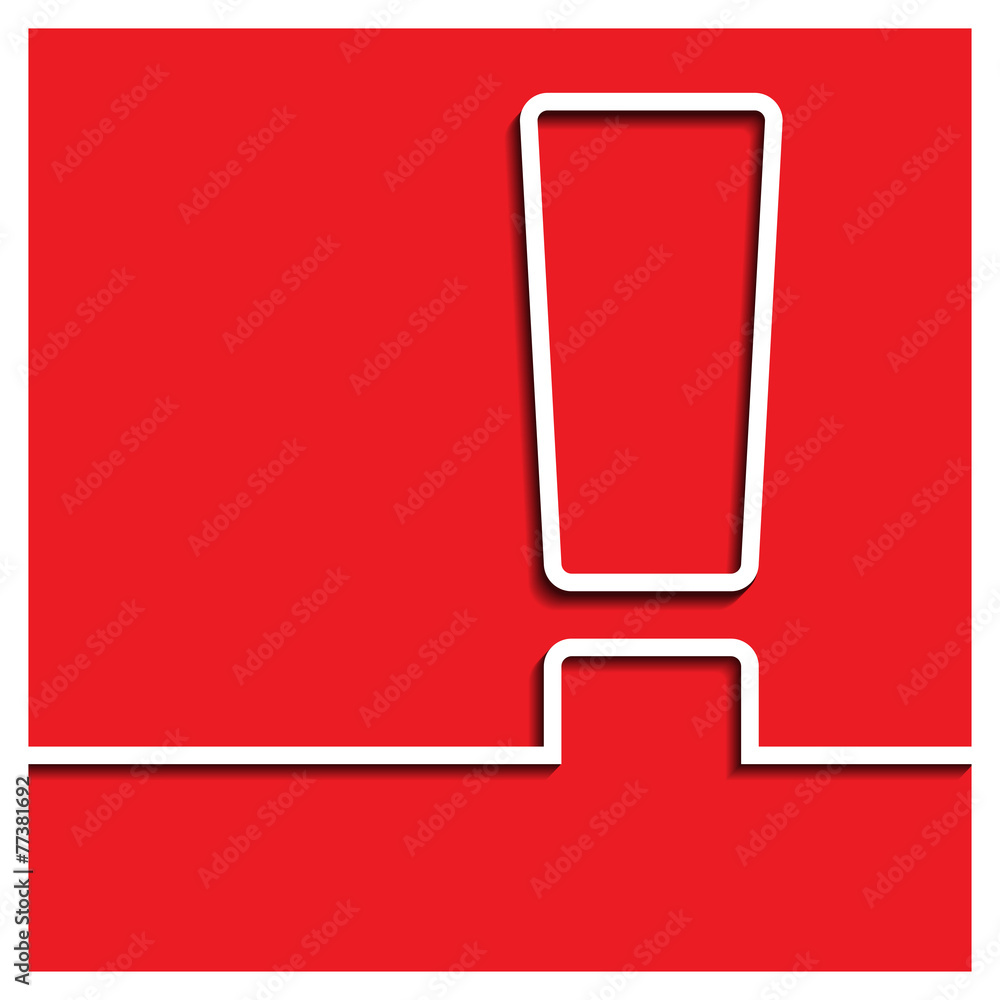 Exclamation, creative, vector sign. Exclamation, creative, vector sign.