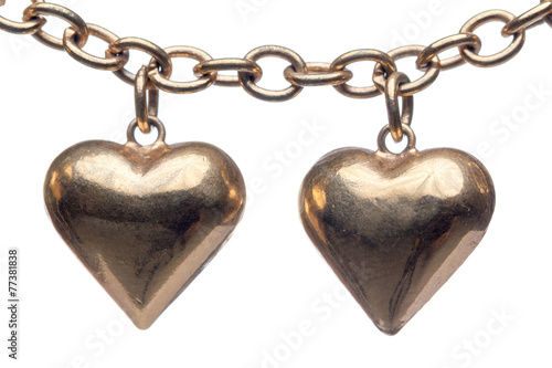Bronze Heart shape locket  in White background