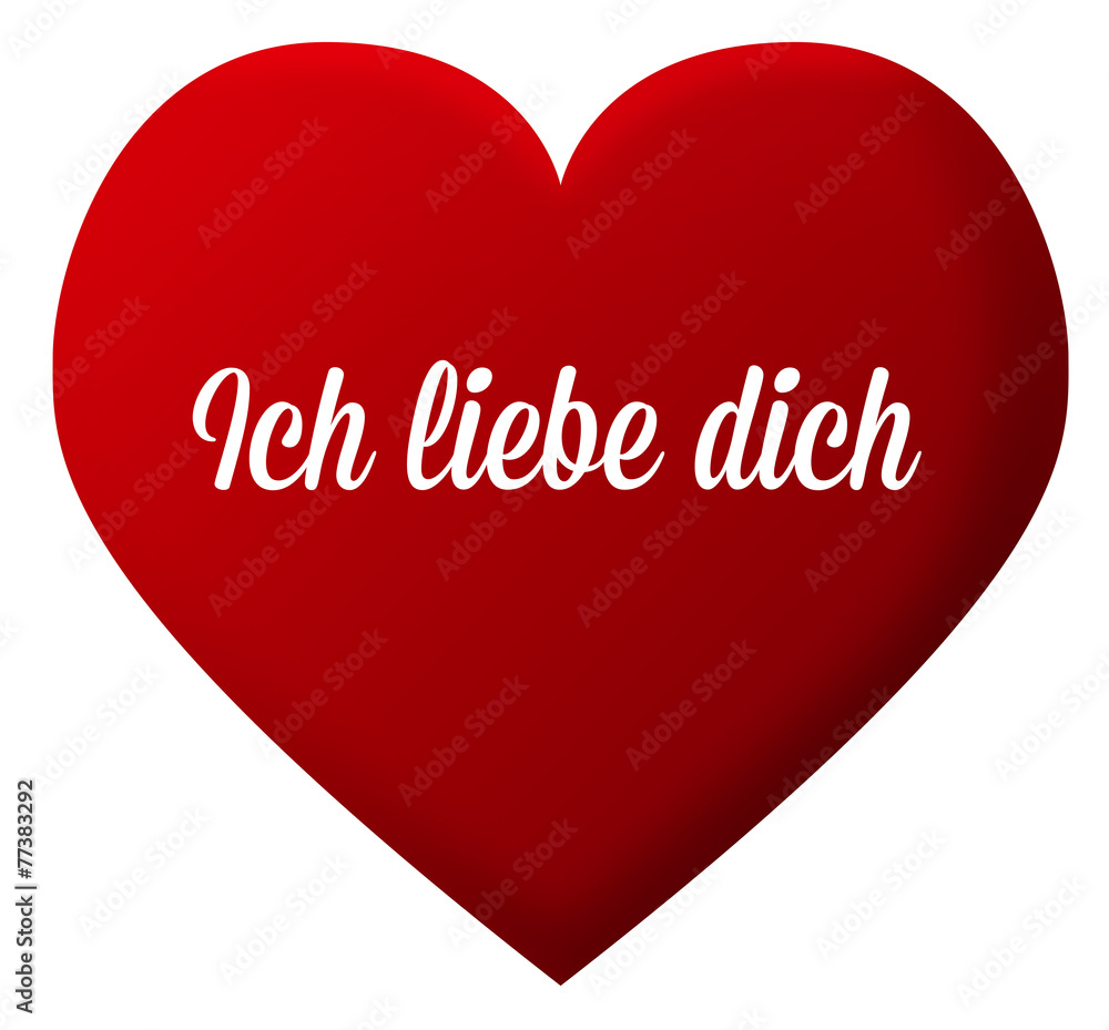 Cœur Amour Je T Aime St Valentin Allemand Stock Vector Adobe Stock