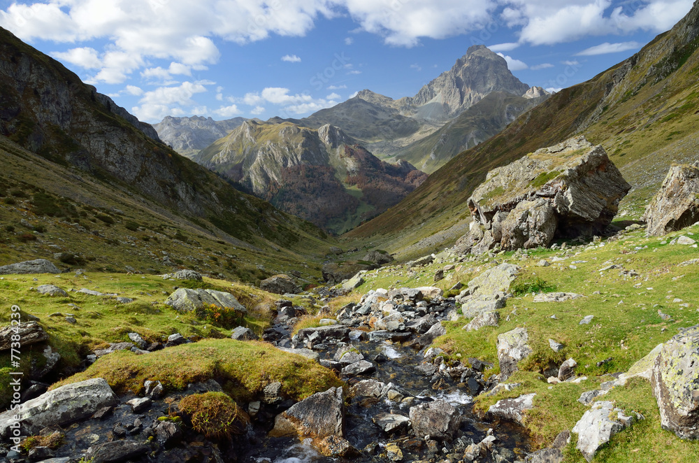 Mountain valley in the Atlantic Pyrenees