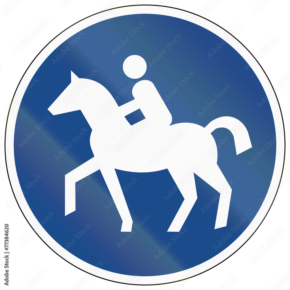 German traffic sign for bridle way German traffic sign for bridle way