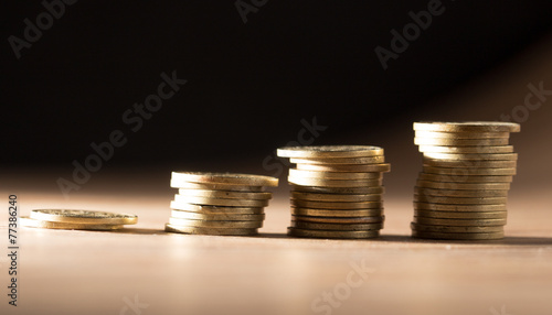 Wallpaper Mural coins macro close up Torontodigital.ca