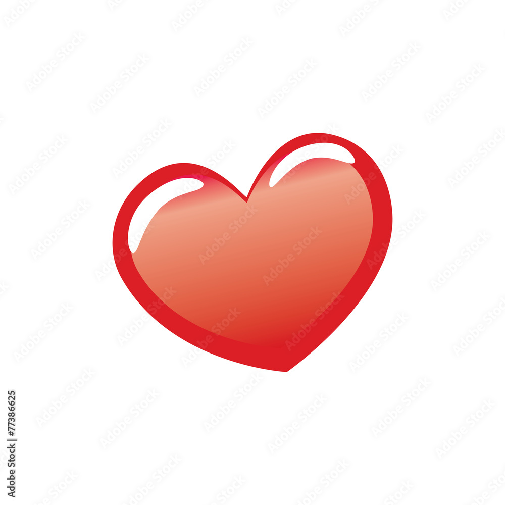 Red heart symbol of love