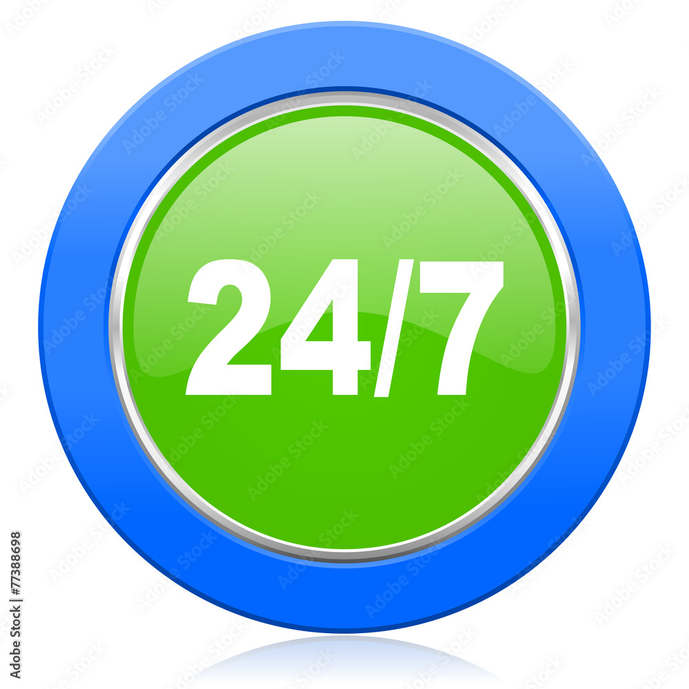 24/7 icon 24/7 icon