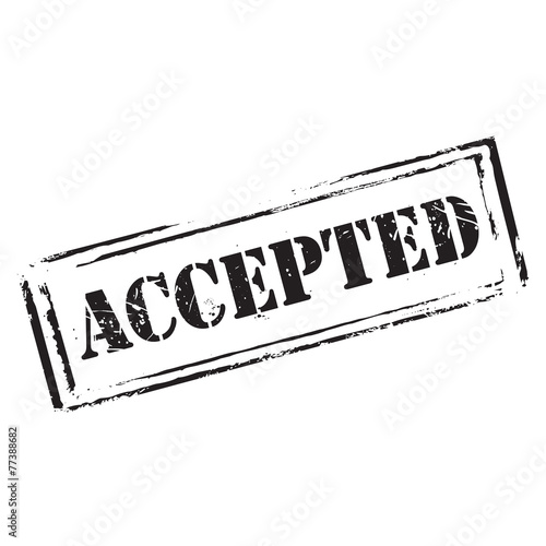 Black vector grunge stamp ACCEPTED