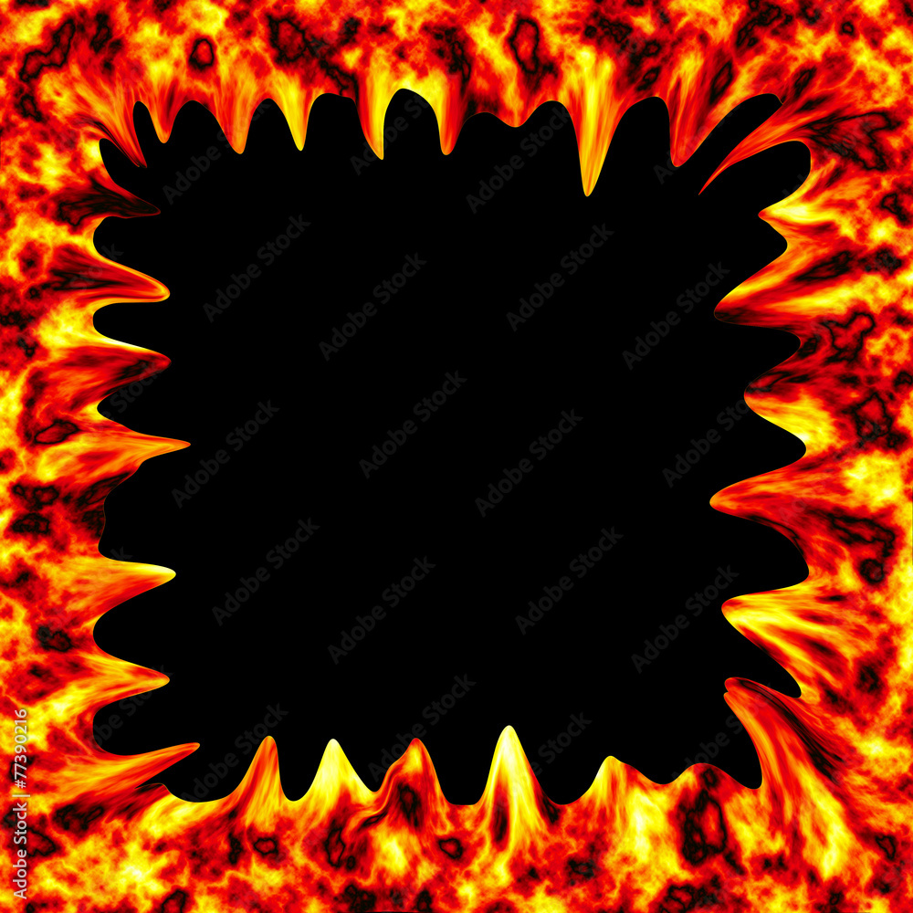 Fire burn on black background with copy space Fire burn on black background with copy space