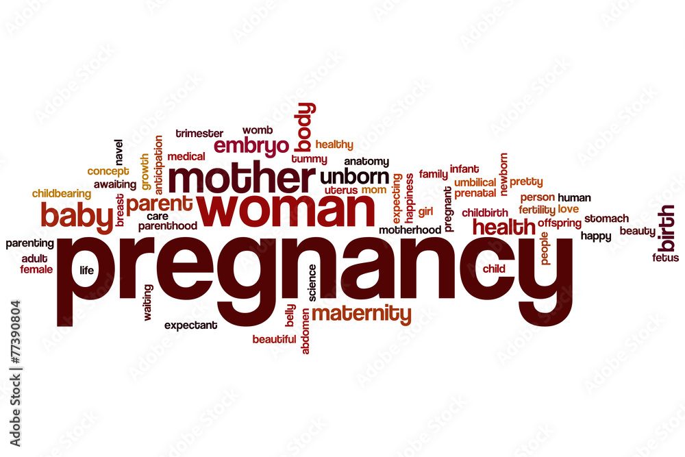 Pregnancy word cloud