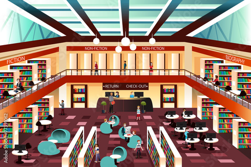 Modern looking library
