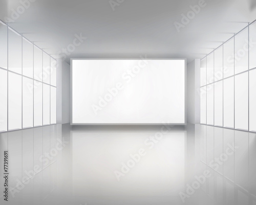 Picture in art gallery.  Vector illustration.