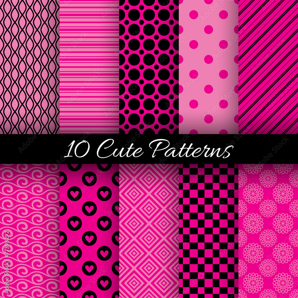 Cute abstract geometric bright seamless patterns Cute abstract geometric bright seamless patterns