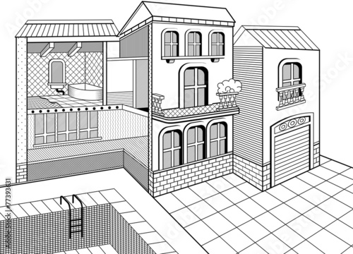Country House Cross Section