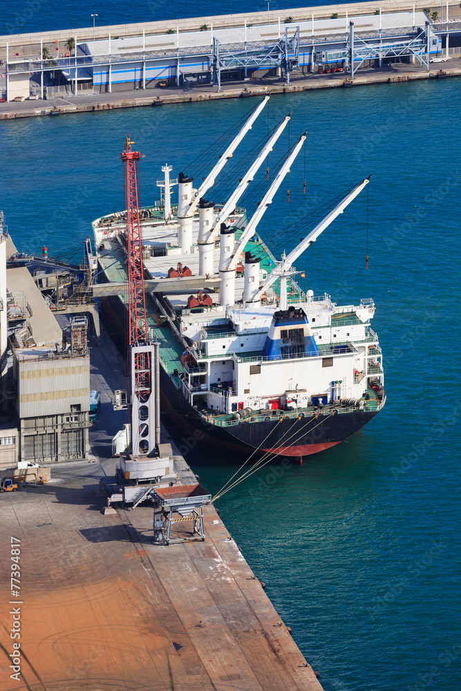 floating crane at seaport