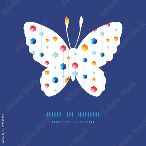 Vector abstract hanging jewels striped butterfly silhouette
