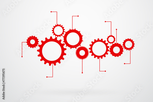 Cogs And Gears Mechanism Icon Vector Illustration