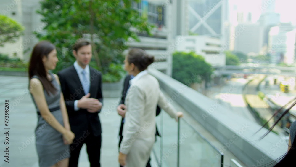 Portrait Financial Manager Multi Ethnic Colleagues Background Portrait Financial Manager Multi Ethnic Colleagues Background