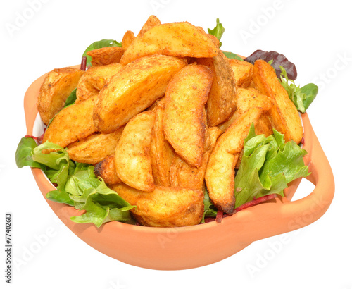 Potato Wedges In Bowl