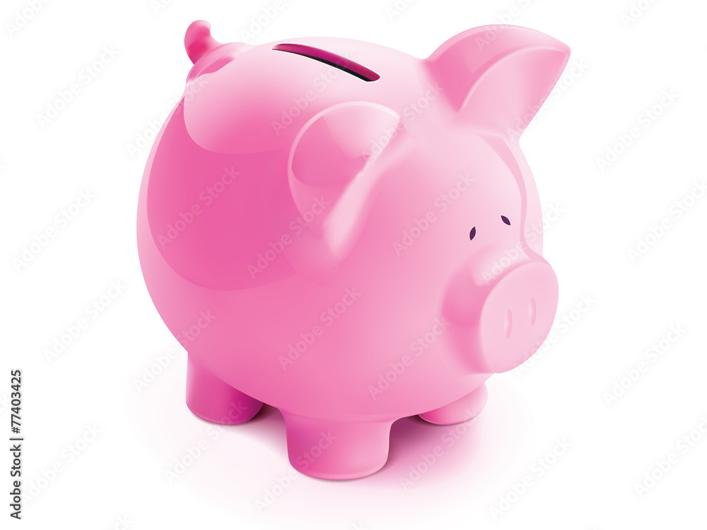 Pig bank, isolated. Vector illustration Pig bank, isolated. Vector illustration