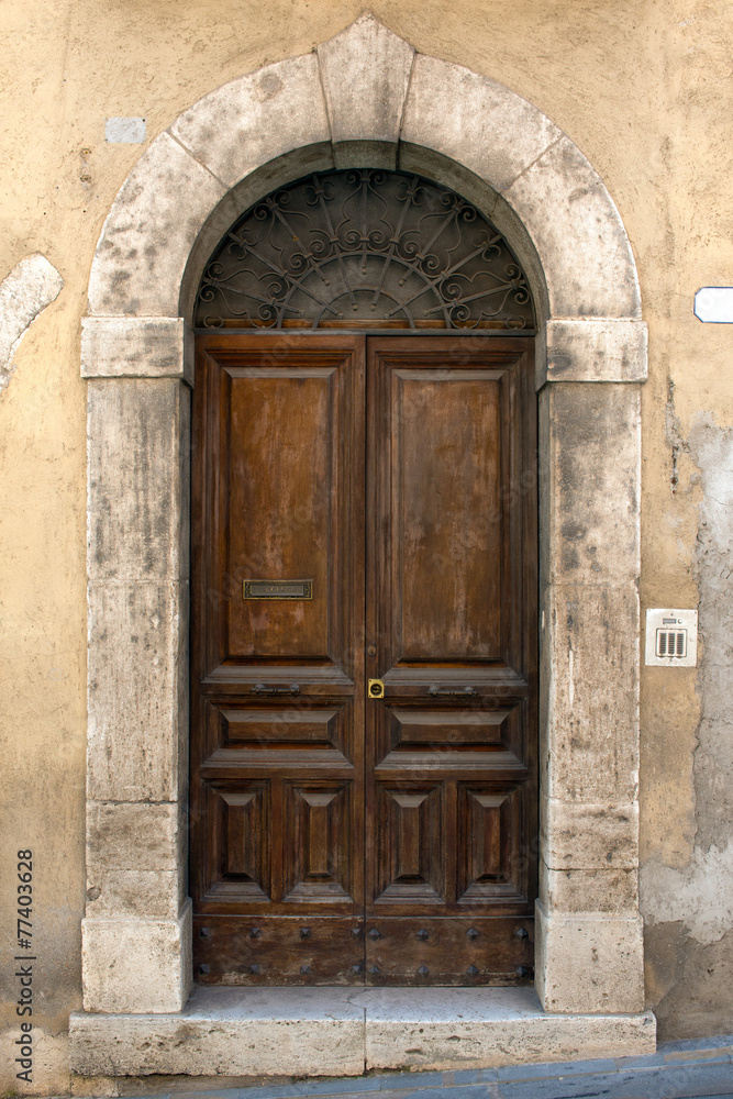 Italian front door, Tuscany