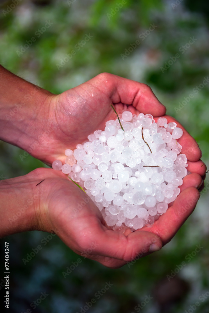 balls of hail