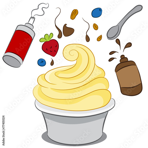 Frozen Yogurt with Condiments