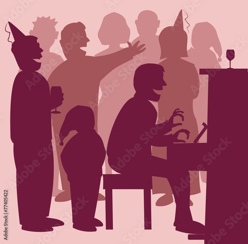 Singing round the piano