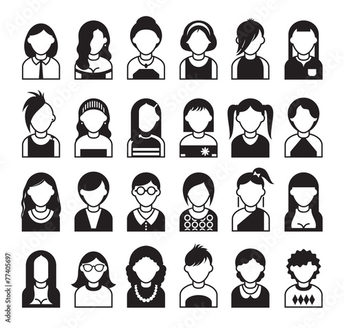 twenty four set of style women icon