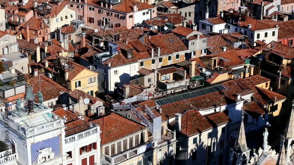 Aerial view of Venice Italy from Campanile St Mark Aerial view of Venice Italy from Campanile St Mark
