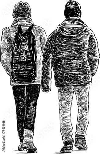 teens walking